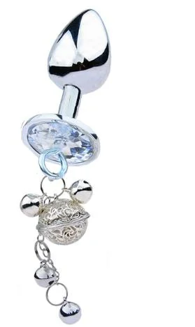 Metal Anal Plug Bell Massage with Chain Kits Dilator Sex Toy