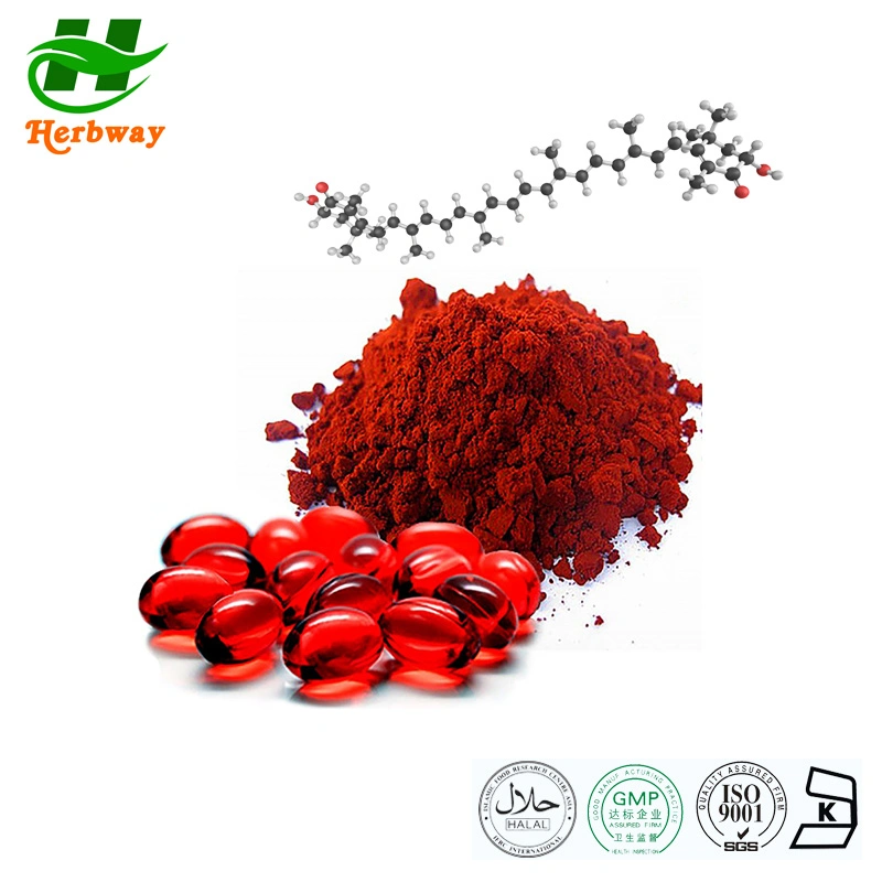 Herbway Kosher Halal Fssc HACCP Certified Super Vitamin E Haematococcus Pluvialis Astaxanthin