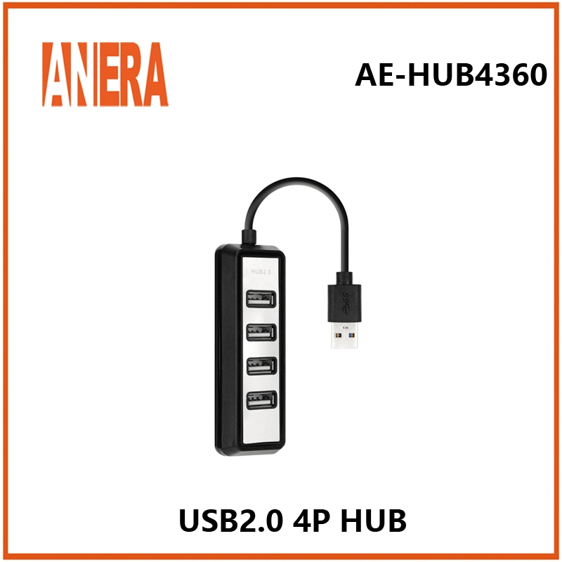 Anera Neu kommende High Speed Thin Slim 4 Ports USB 3,0 2,0 Hub mit Kabel für Laptop-PC-Computer