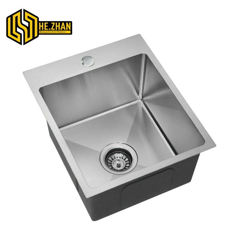 304 Stainless Steel Single Sink, Table Top Faucet and Bowl, Handcrafted for Home Kitchen Use