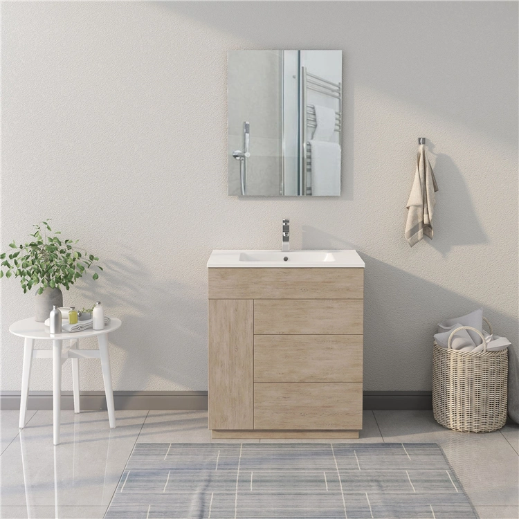 23 pulgadas con lavabo de madera contrachapada de la decoración del hogar baño simple juego de tocador