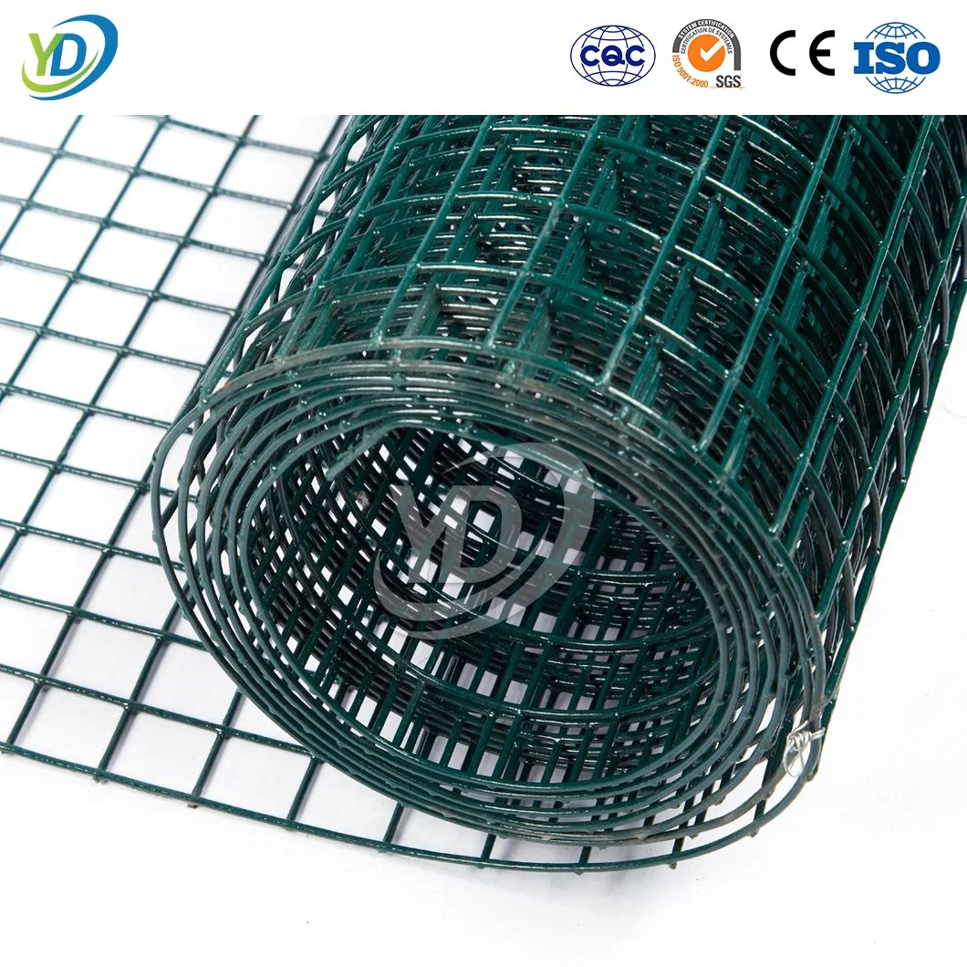 China Yeeda Wire Mesh Geschweißte Drahtgewebe Mesh Hersteller 20 X 20 X 1,0mm Heißgetaucht Elektro PVC beschichtet geschweißt Drahtgitter Rolle für temporäre Zaun Kunststoff verwendet