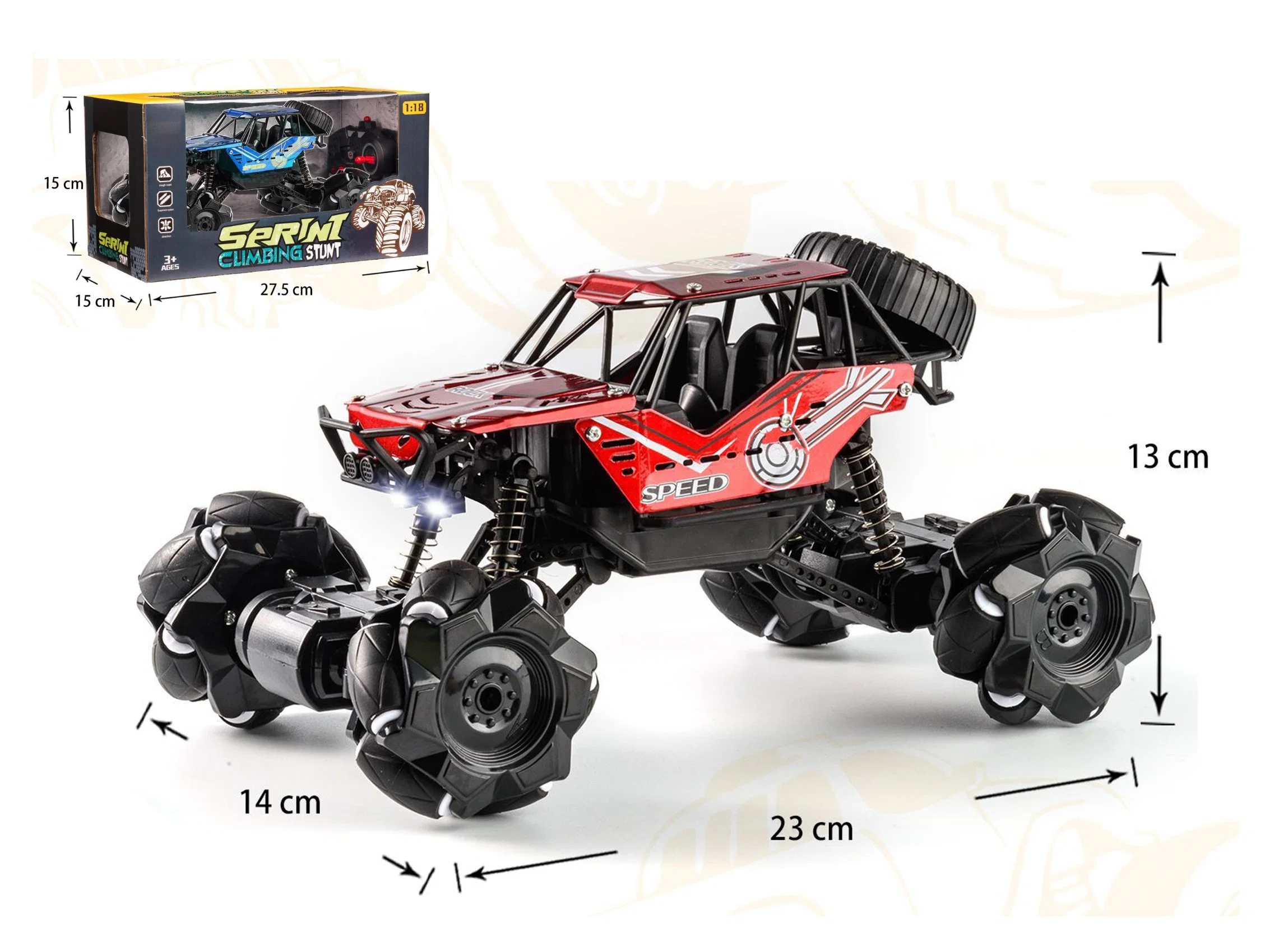 Special Effects 1: 18 All-Wheel-Drive Side Line Include Battery Radio Control Car RC Car for Kids Children