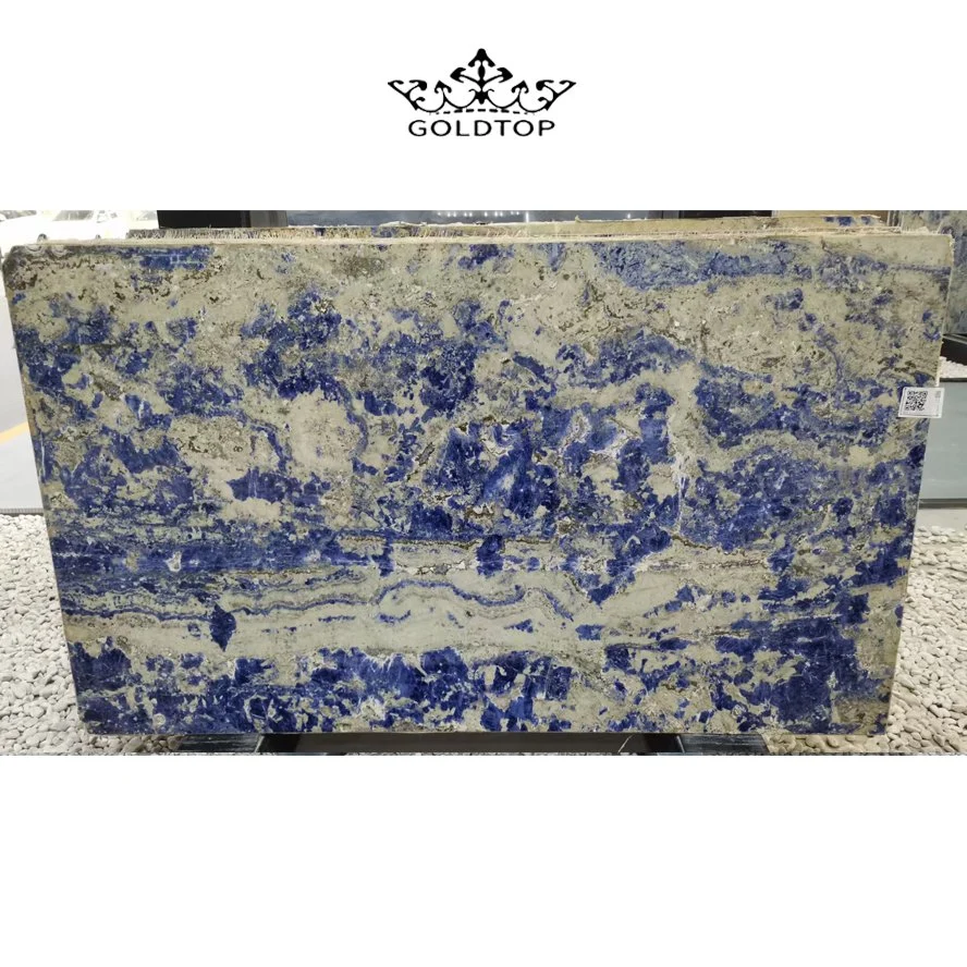 Cuarto de baño de granito azul vanidad Paneles de pared azulejos kitchen cabinet de granito barra de bar de lujo Natural de losa de piedra