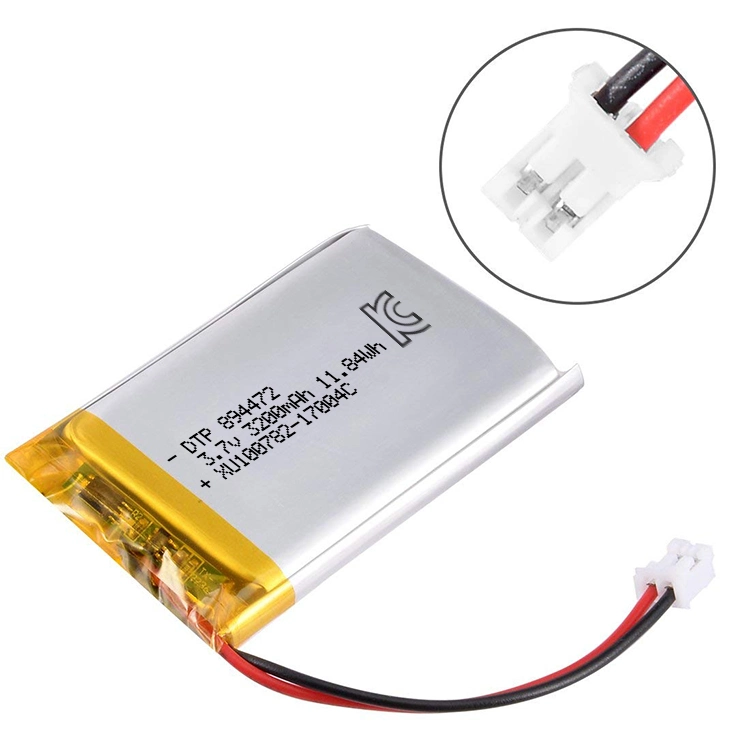 Dtp Popular Model 894472 3.7V 3200mAh Lithium Battery From China Manufacturer