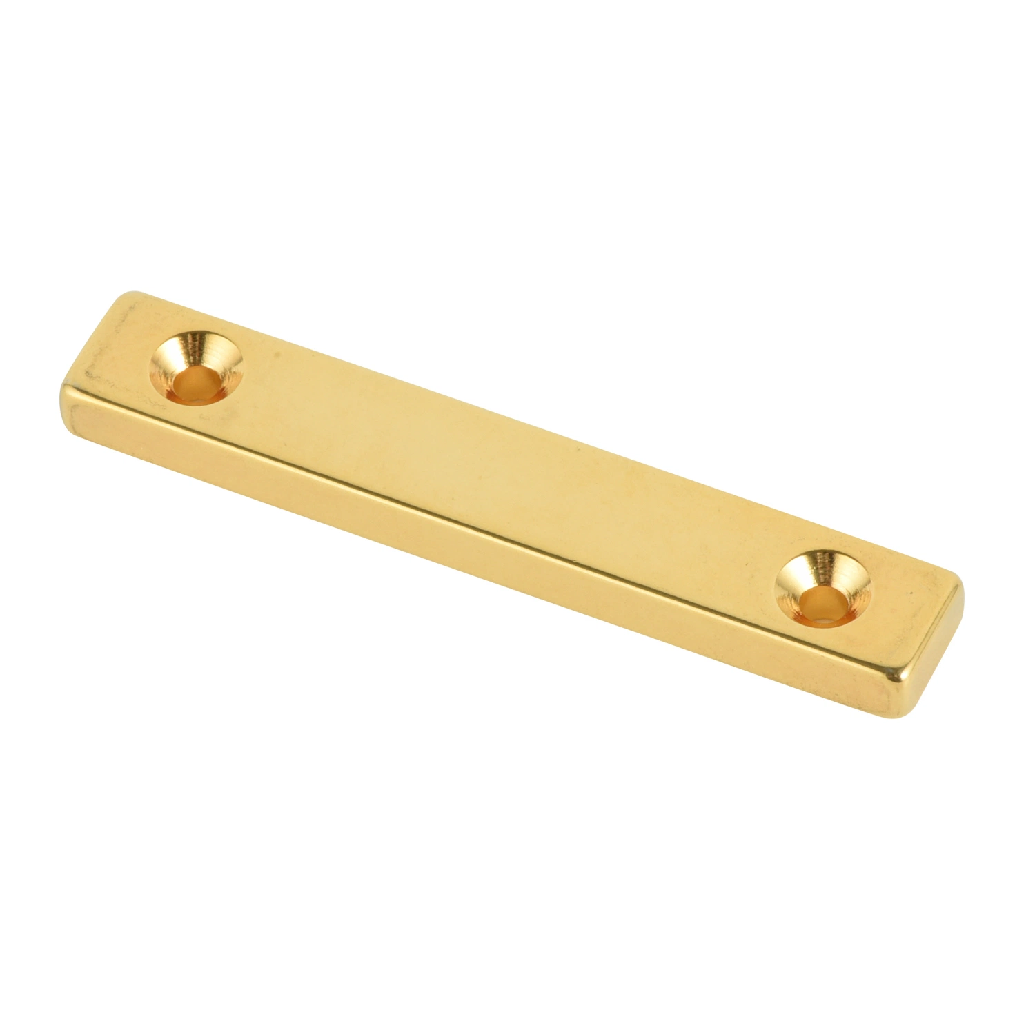 N42 Block Neodymium Magnet with CS Hole with Gold Coating in 12.1X7X2.3mm