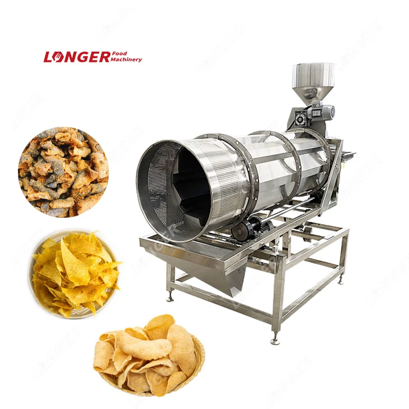 High Efficiency Chicken Skin Fish Finger Seasoning Faworki Pirozhki Flavoring Machine