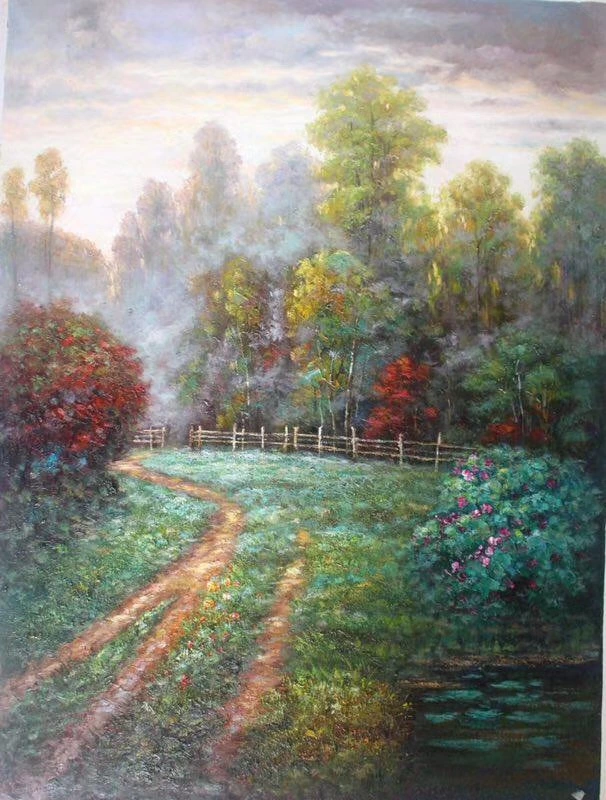 Handmade Reproduction Forest Landscape Canvas Oil Painting