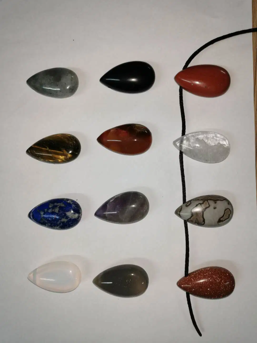 Pure Natural Semi-Precious Stone Water Drop Carving Jewelry Accessories