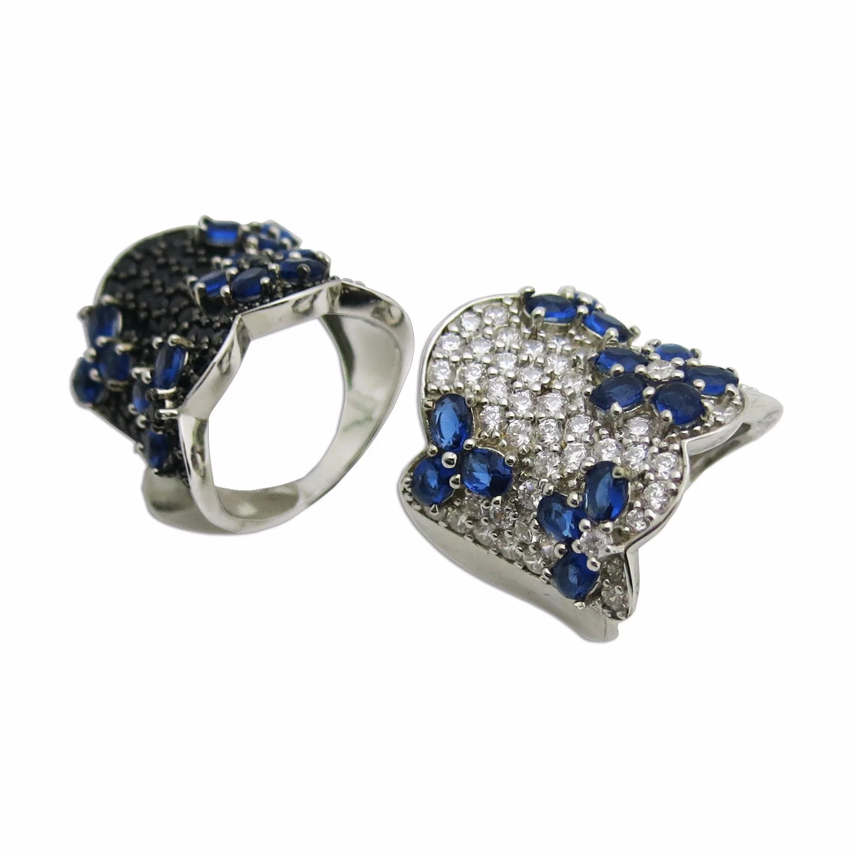 Fashion Special with Sapphire Stone AAA White CZ Men and Women 925silver Ring Jewelry