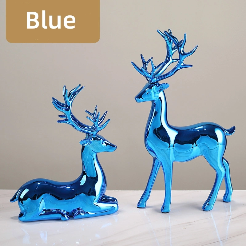 Fashionable Crafts Golden Elk Living Room Ornaments Home Decoration