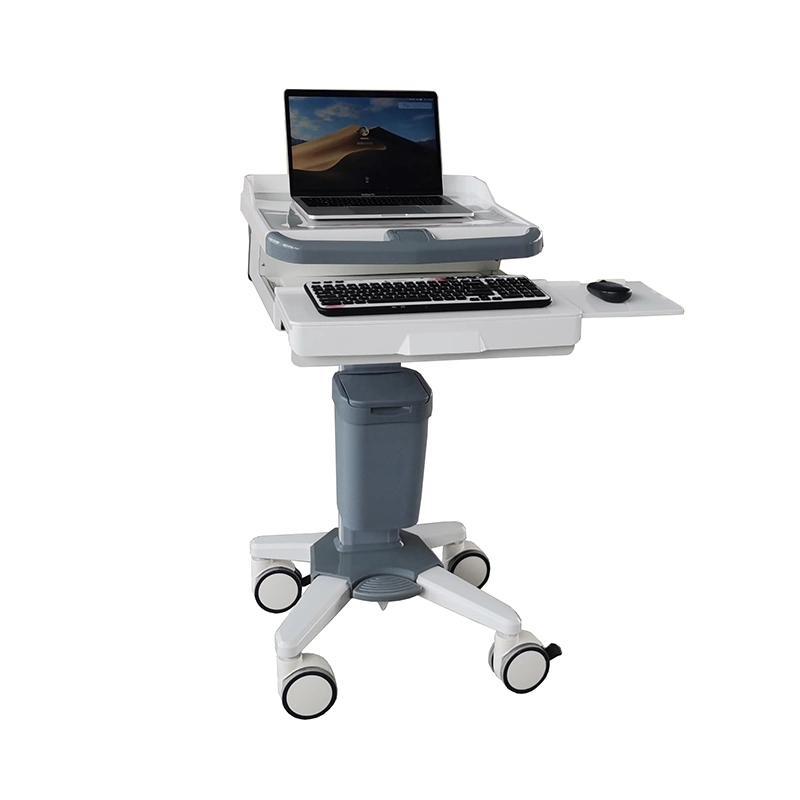 Mobile Adjustable Rolling Hospital Computer Laptop Carts on Wheels for Medical Offices