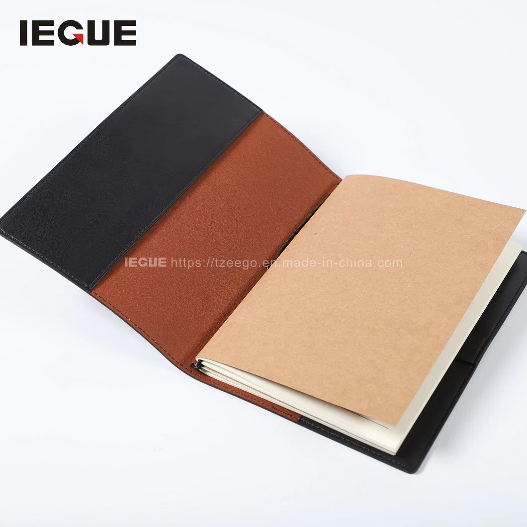 Custom Promotion A5 Leather Deboss Logo Business Journal Notebook with Pen