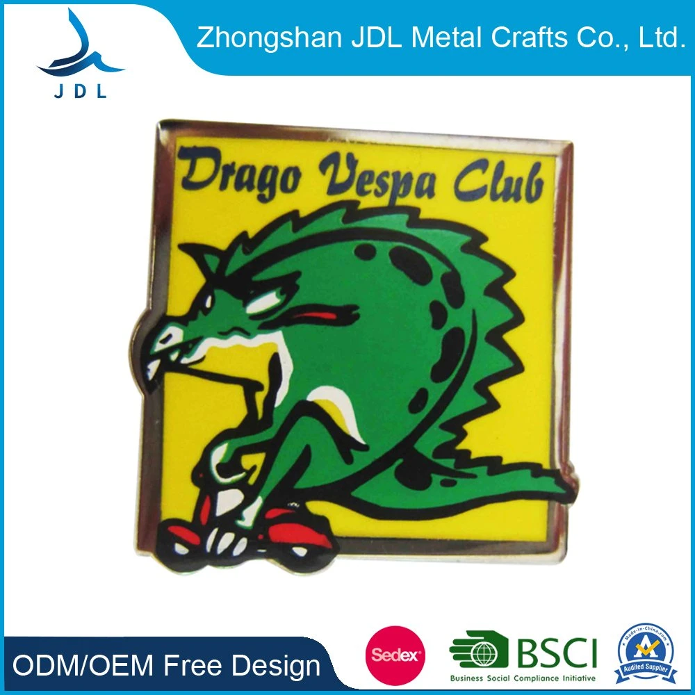 Factory Metal Printing Logo Design Bee Wholesale Clip Coin Chain Cartoon Design Enamel Lapel Pin (439)