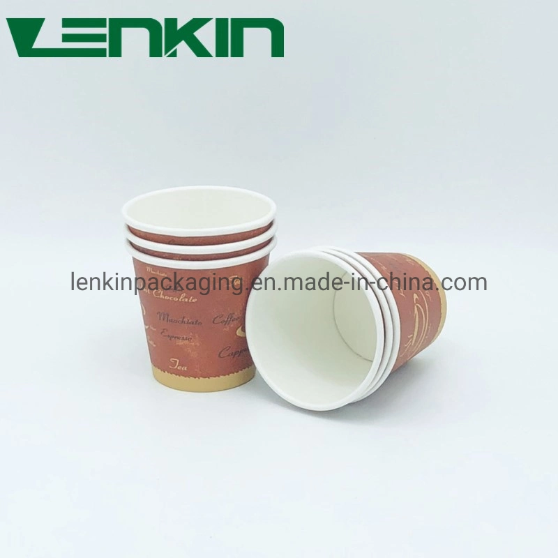Disposable Eco Coffee Biodegradable PE Coating Single Wall 2.5oz Paper Cups