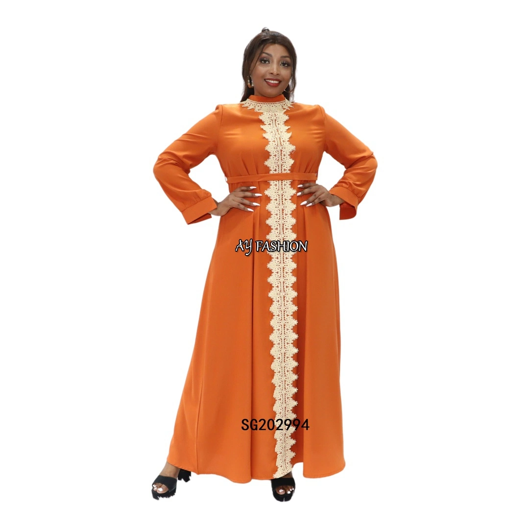 Casual Dresses Lady Fashion Apparel Maxi Standard Robe Africain Abaya Casual Dress