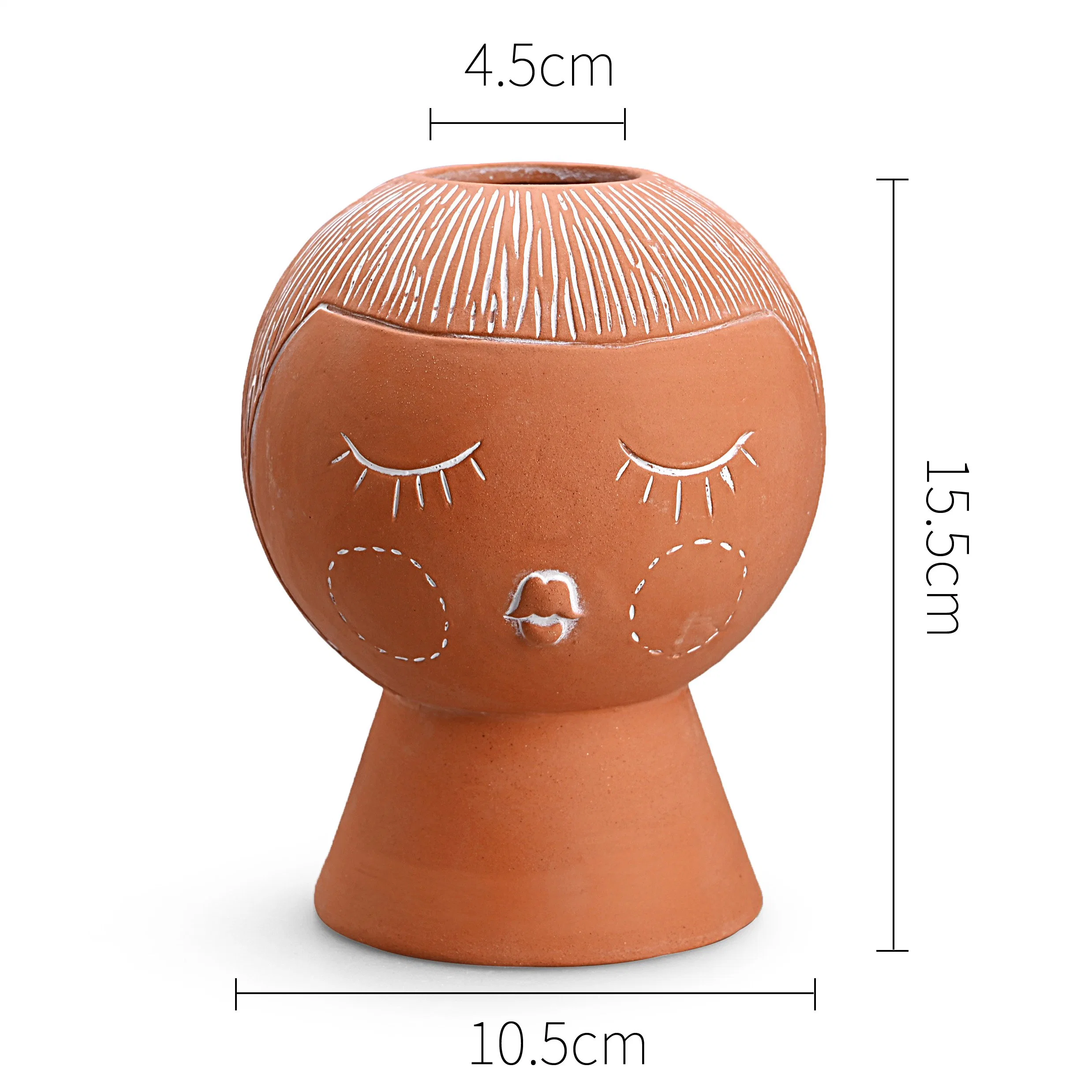 Ceramic/Terracotta Flower Pot Wholesale/Supplier Girl Face Succulent Flower Pots & Planters Plants