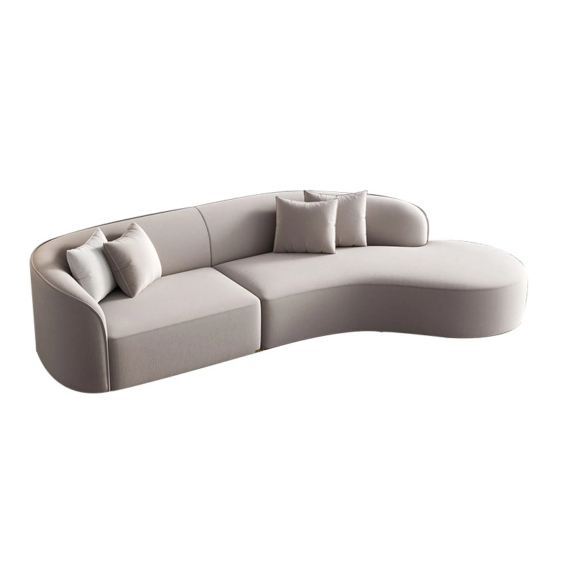 Italian Modern Premium Lounge Fabric Tufted Curved Sofa Set Furniture Luxury Living Room Sofas