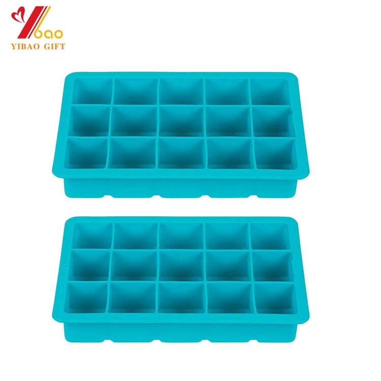 Large Size Custom Flexible BPA Free Silicone Ice Cube Trays for Kitchenware