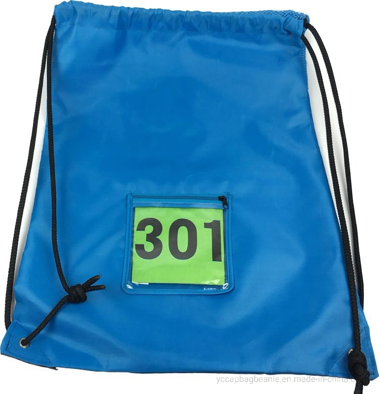 Custom 210d Polyester Promotional Cinch Drawstring Bag