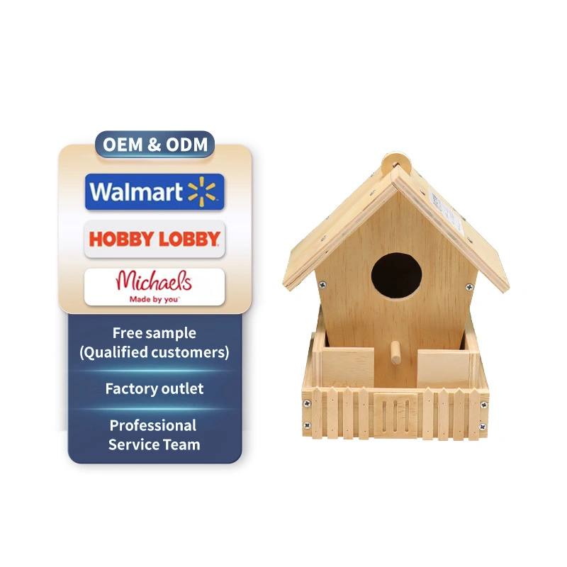 Wooden Bluebird Finch Cardinals Hanging Big Birdhouse, Nesting Box Birdhouse