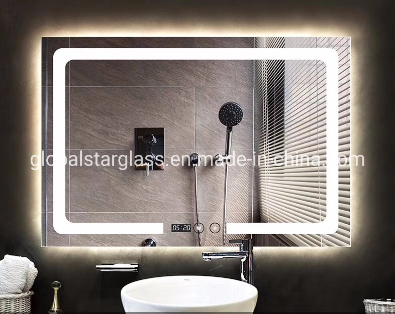 De buena calidad y personalizado de lujo Smart espejo del baño con iluminación LED