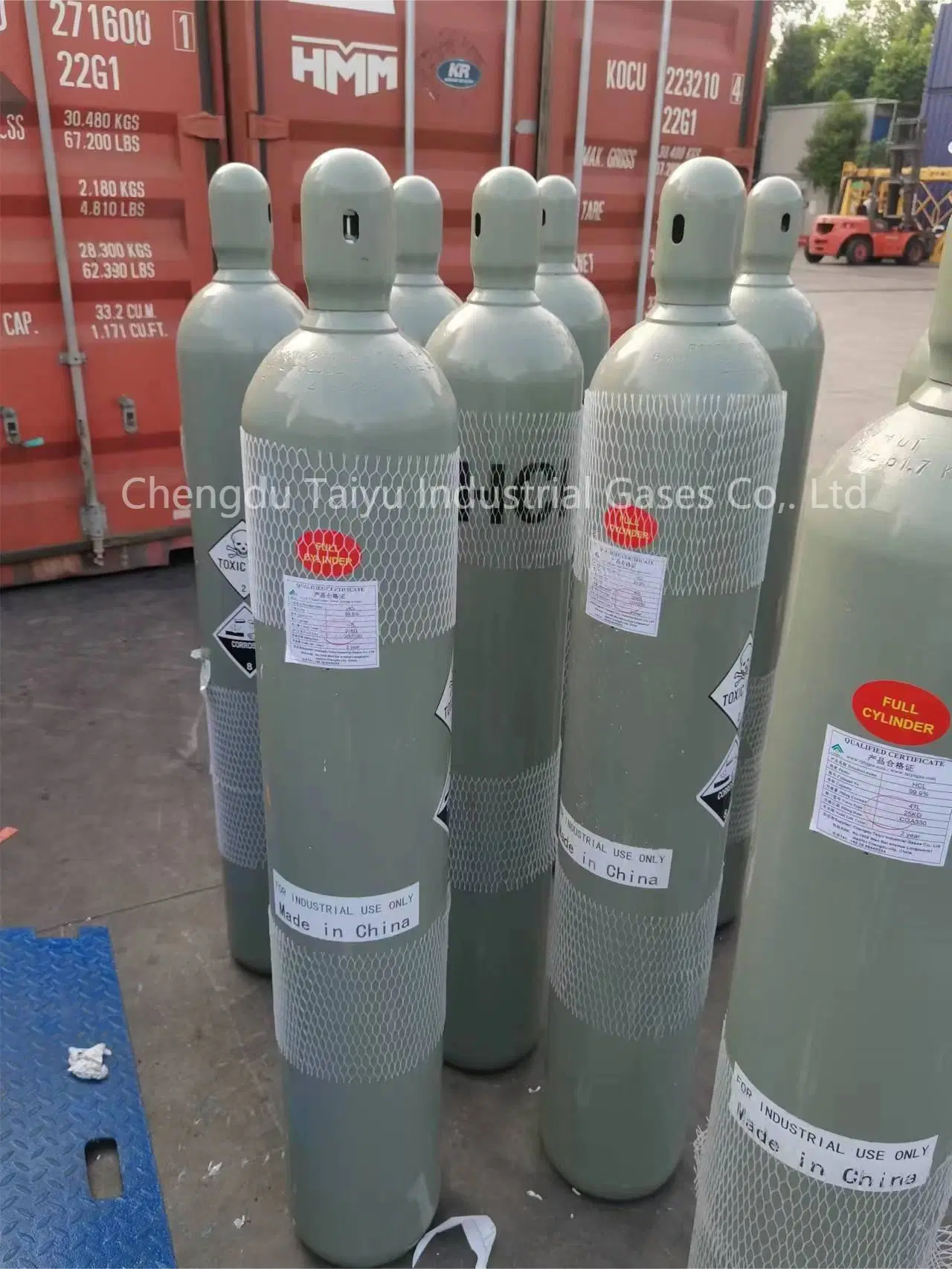 Semiconductor Manufacturing Use 99.9%-99.999% Hydrogen Chloride Gas HCl Gas Price