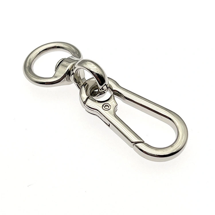 Wholesale/Supplier Personalized Metal Car Keyring Zinc Alloy Luggage Hardware Strap Self-Locking Hook with O Ring