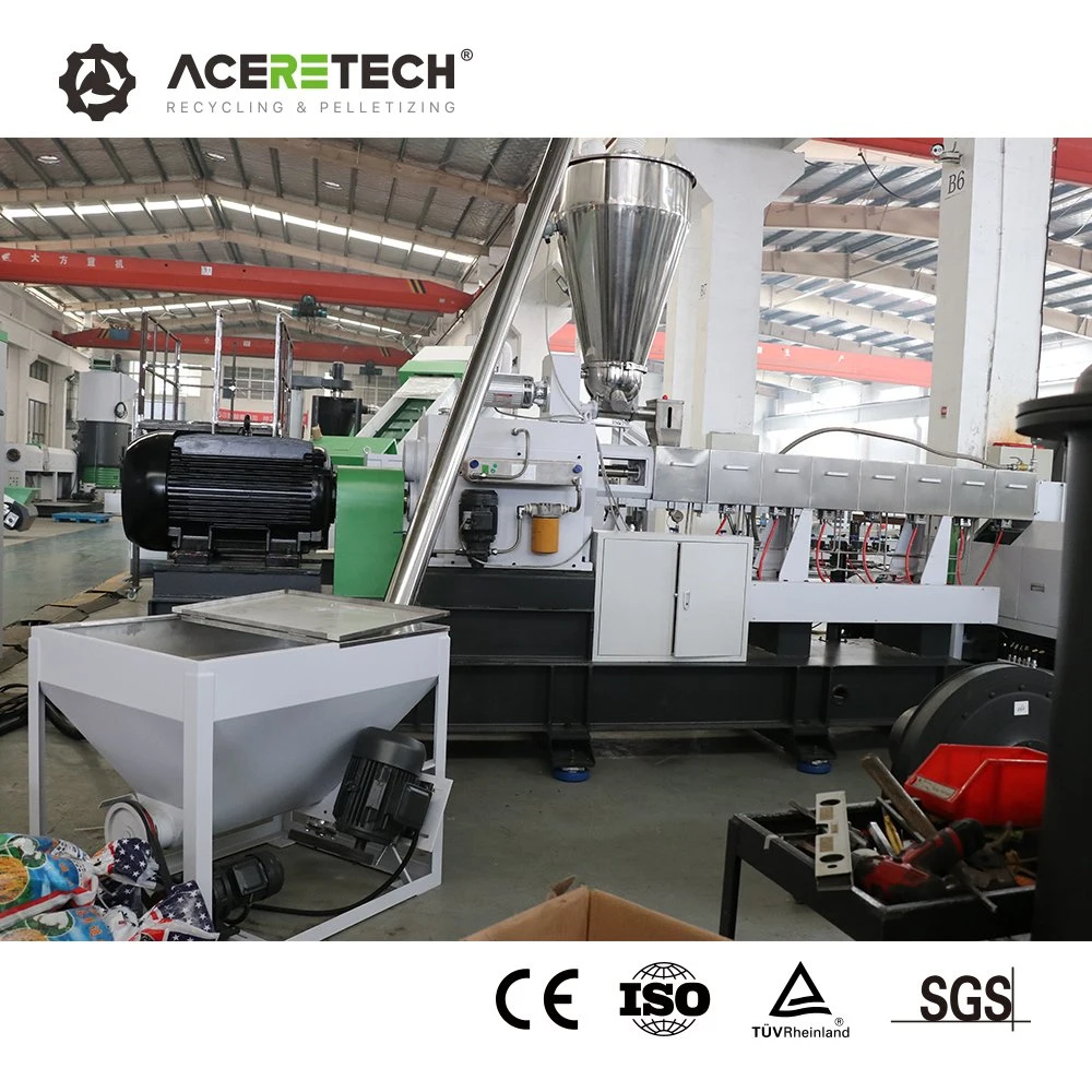 OEM ODM Plastic PVC Hot Cutting Parallel Twin-Scerw Pulls Strip Granule Extrusion Granulation Line