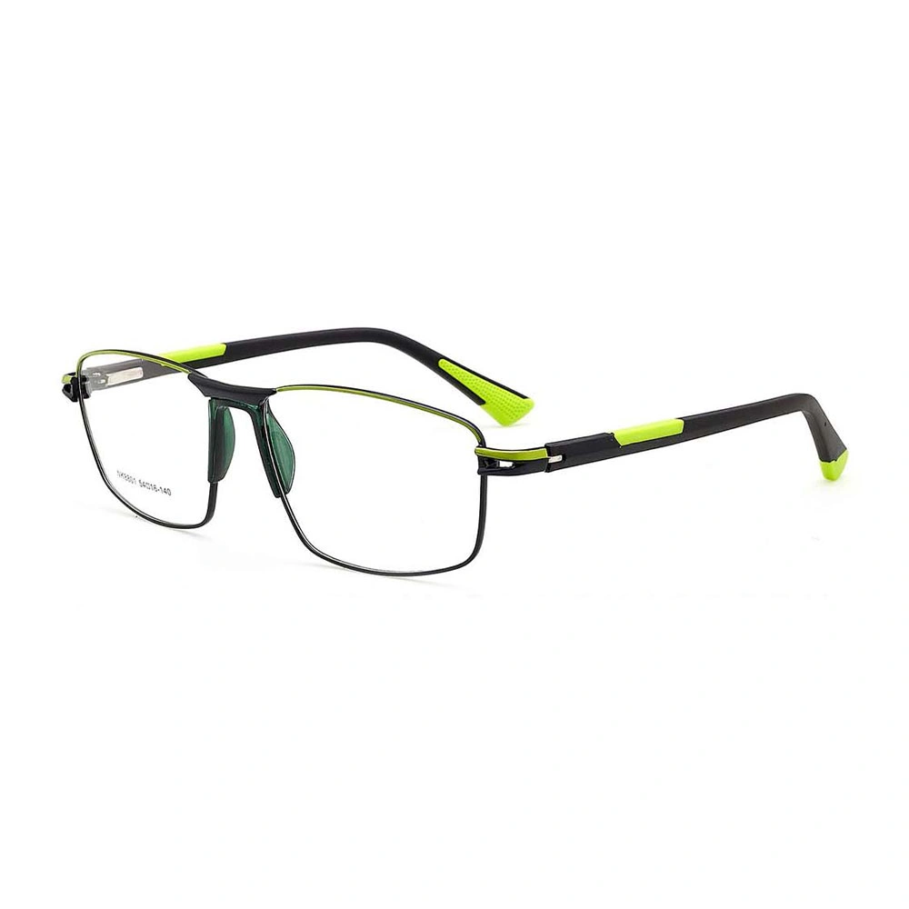 Gd Neues Design Classic Metal &amp; Tr Tempo Sport Optischer Rahmen Klare Gläser Unisex Optische Gläser