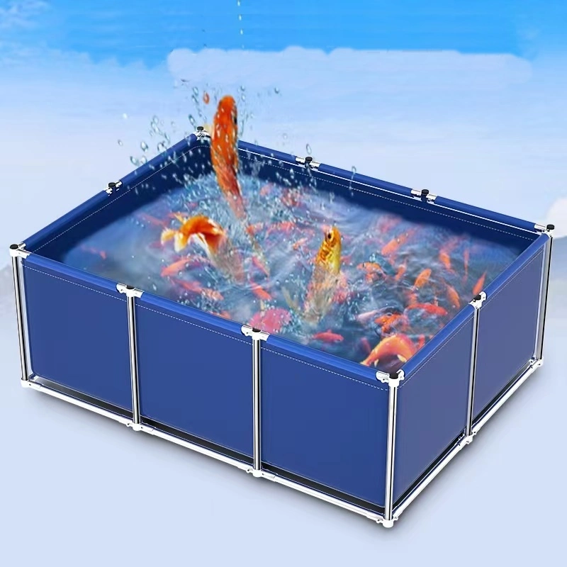 1000 Gallons Collapsible Plastic Tarpaulin Fish Tank with Galvanized Frame