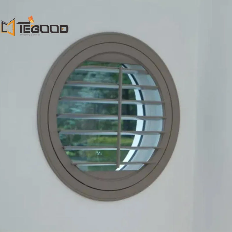 Ventana personalizada profesional formas especiales obturador circular pequeño de ventana Para la venta