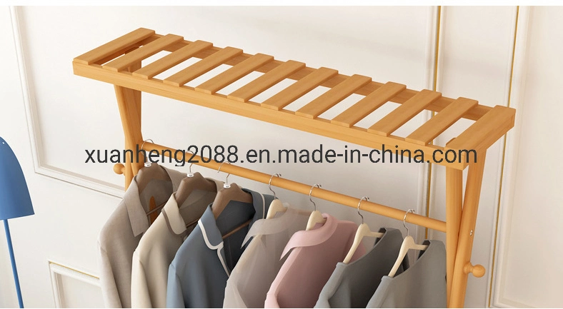 Bamboo Folding Plant Rack Hanging Shelf Clothes Drying Storage Rack