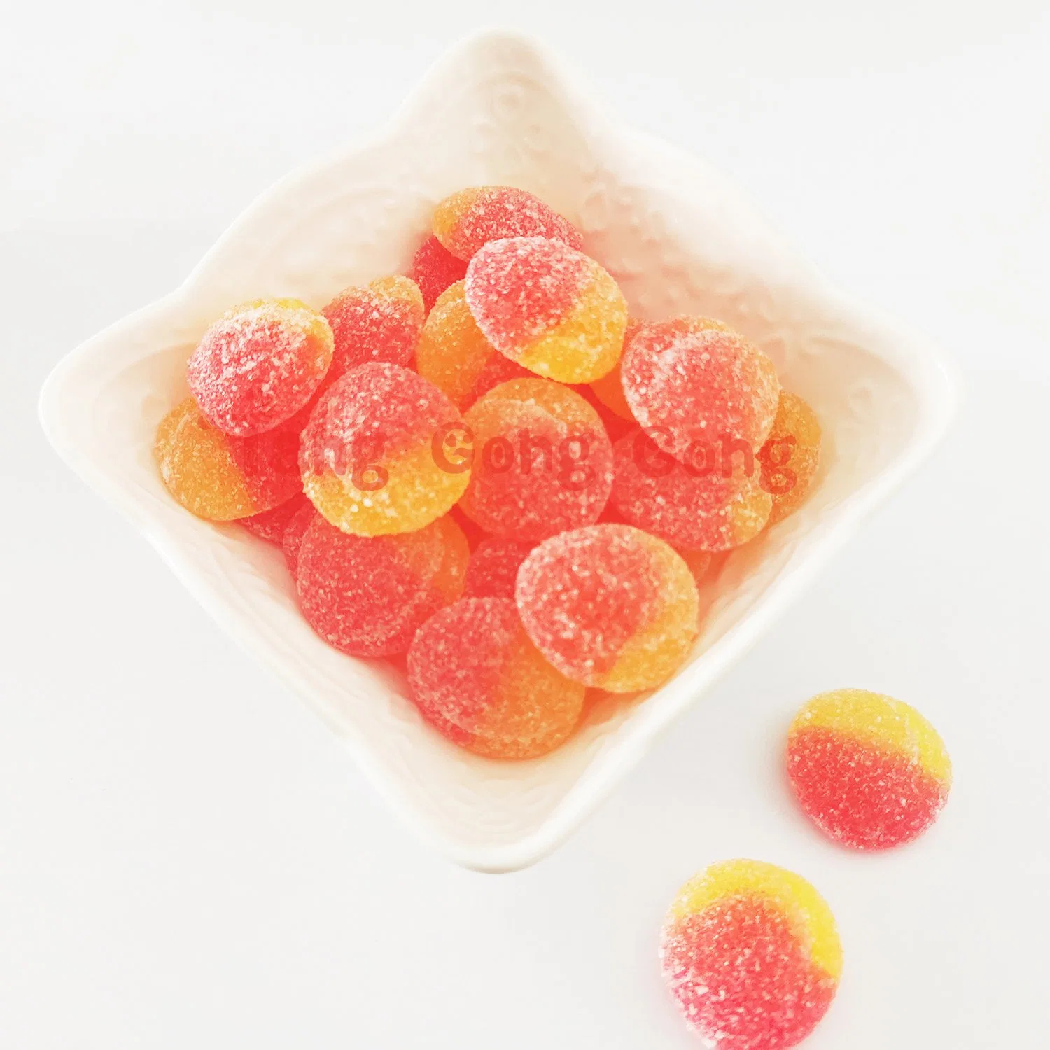 Yummy Taste Peach Slice Soft Gummy Candy for Adults or Kids