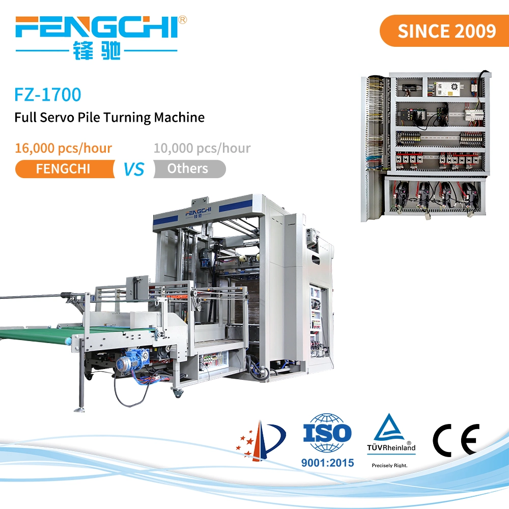 Automatic Corrugated Carton Paperboard Flip Flop Collecting Paper Stacking Machine with Auto Trimming