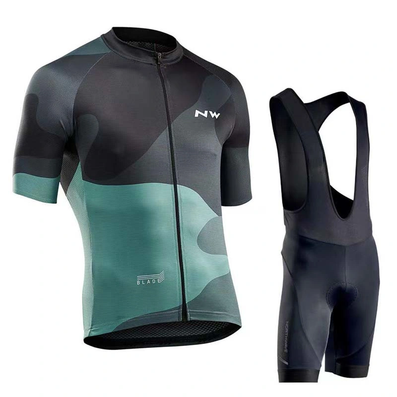 Camisola de ciclismo de alta qualidade Nylon Lycra Four para elástico