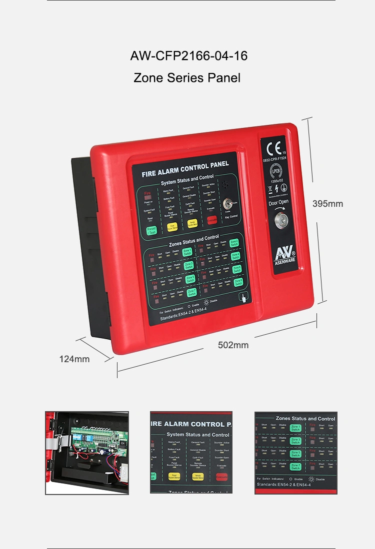 Lpcbce Approved Factory Price Conventional Fire Alarm system Fire Panel