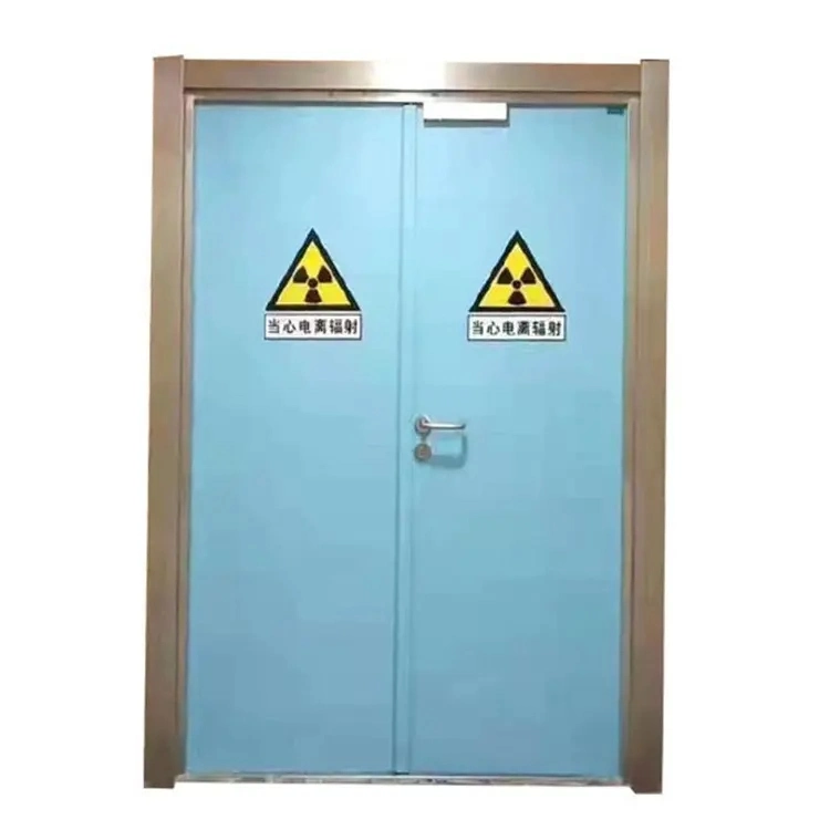 Plomo de hospital de acero inoxidable para puerta de radiación hermética médica personalizada Puerta de la sala de rayos X.