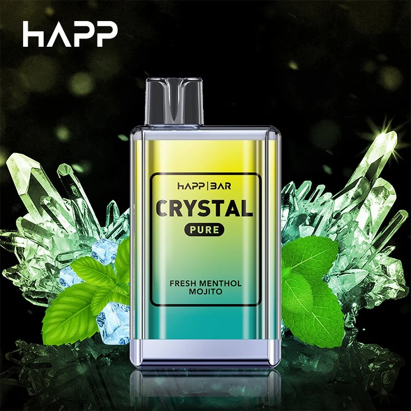 Happ Bar 6000 puffs descartáveis 2% nicotina Electric cigarros Crystal Caixa de vape