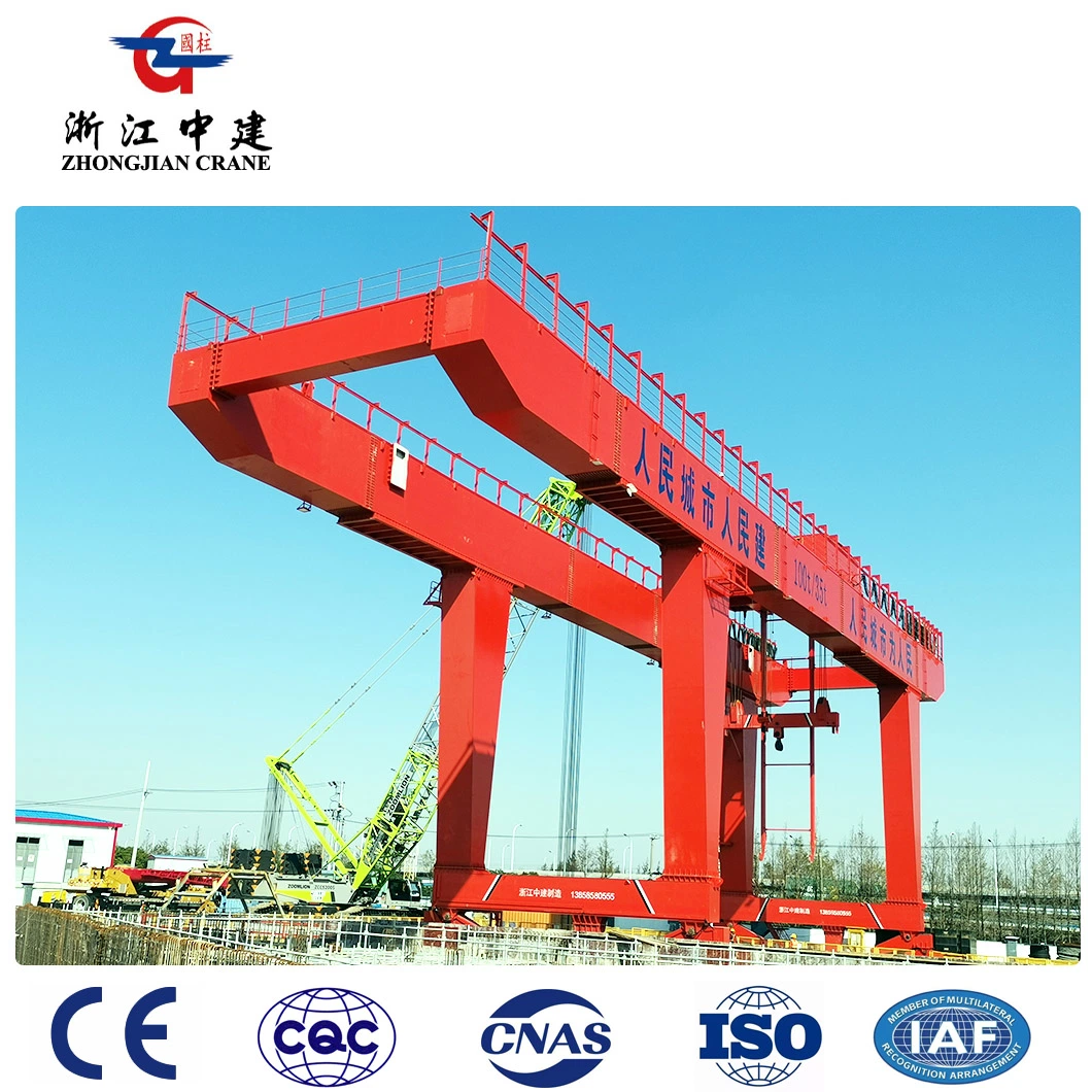 10t~300t DIN Standard Double Girder Gantry Crane with Open Winch