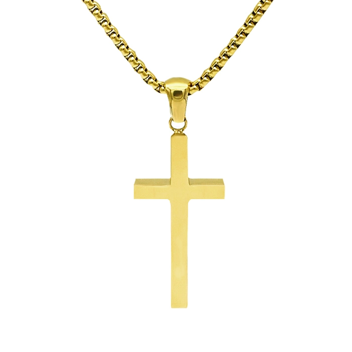 Wholesale/Supplier Gold Plated Fashion Accessory Necklace Jewelry Set Cross Pendant Necklaces Jewellery for Lady