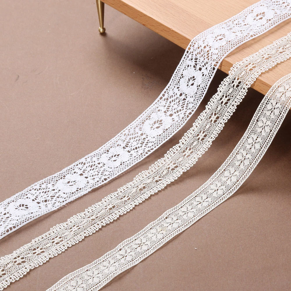 Cotton Crochet Lace Trim White