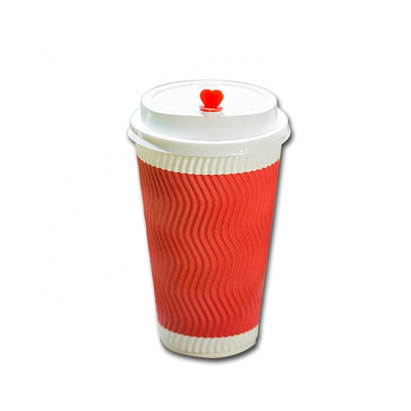 118ml Ripple Wall PE Pbs PLA Water-Based Coating Paper Mug for Juice Hot Drinking Tea Coffee Milk