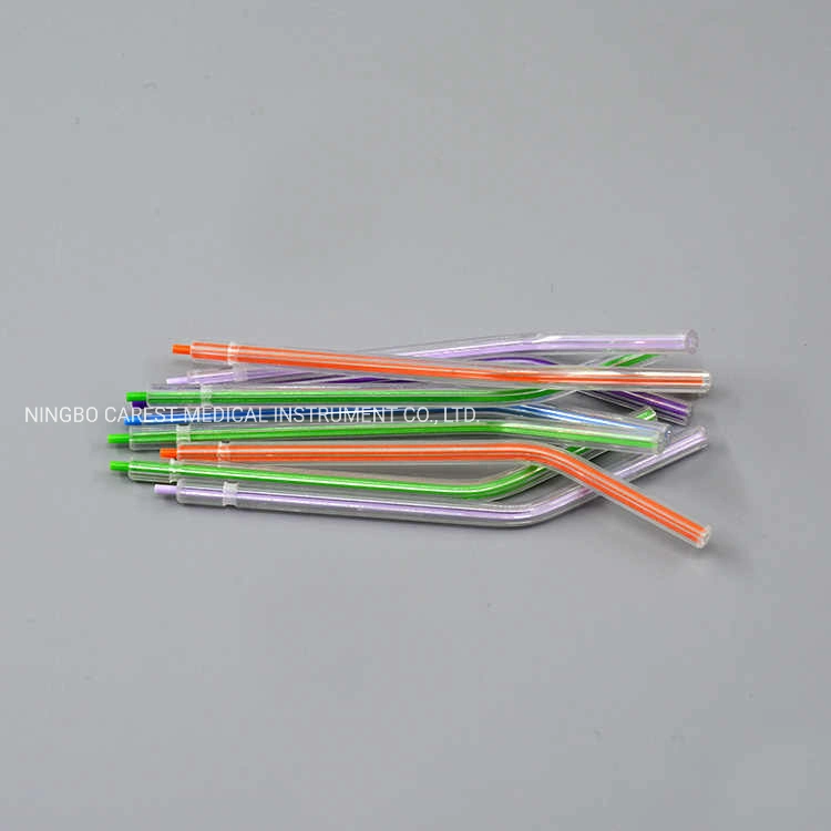 Dental Supplies Disposable Air Water Syringe Tips Clear Tube with Colourful Core