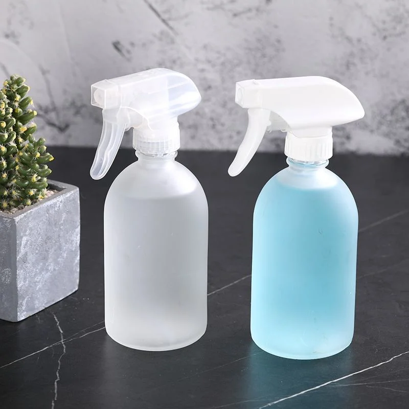 Huajing 250ML 500ml frasco de vidrio con PP negro pulverizador de gatillo la niebla y la configuración de la corriente de la botella de vidrio rellenable para el hogar