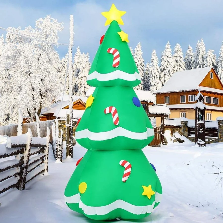 Sapin de Noël gonflable avec lumières à DEL intégrées pour les fêtes Décoration de fête décorations de Noël Navidad 2023