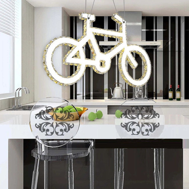 Bicycle Shape Crystal Chandelier Hot Selling Proudct Pendant Light