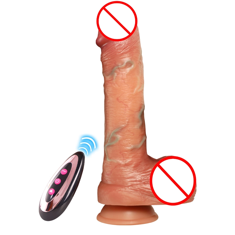 8.27" Thrusting Dildo Vibrator for Women, Realistic Vibrating Penis with Remote Control 7 Telescopic & 10 Vibrations Modes (Model 2) , Adult Sex Toy