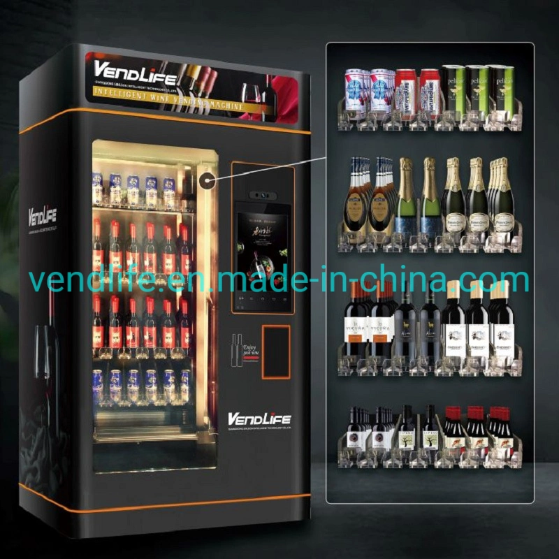 Smart Verre Bouteille de Champagne vending machine de la bière de l'alcool de vin rouge vending machine pour l'Hôtel de la bière de distributeurs pour l'alcool