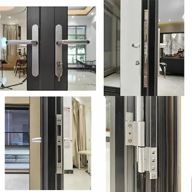 Aluminum Alloy Glass Swing Exterior Door Soundproof Aluminum Glass Casement/ Swing Door